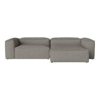 Light gray modular sofa with smooth, contemporary lines and minimalistic design. Ideal for modern living spaces.