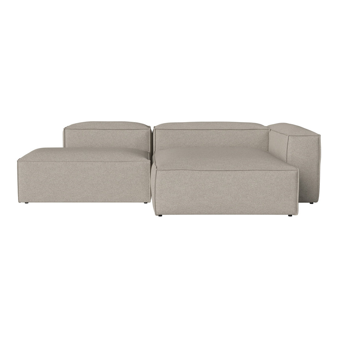 Light gray modular sofa with a smooth, modern fabric texture and clean lines. Perfect for contemporary interiors.