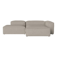 Light gray modular sofa with a smooth, modern fabric texture and clean lines. Perfect for contemporary interiors.