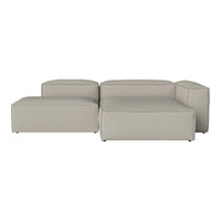 Light gray modular sofa with a sleek, minimalist design and subtle texture. Perfect for modern interiors.