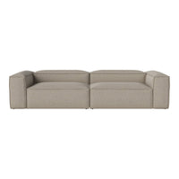 Stylish beige sectional sofa with a modern, minimalist design and subtle textured pattern. Perfect for any living space.