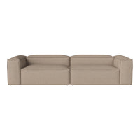 Beige modular sofa with a simple, modern design and clean lines, perfect for minimalist interiors.