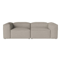 Light gray modular sofa with clean lines and a smooth, textured fabric. Ideal for modern interiors.