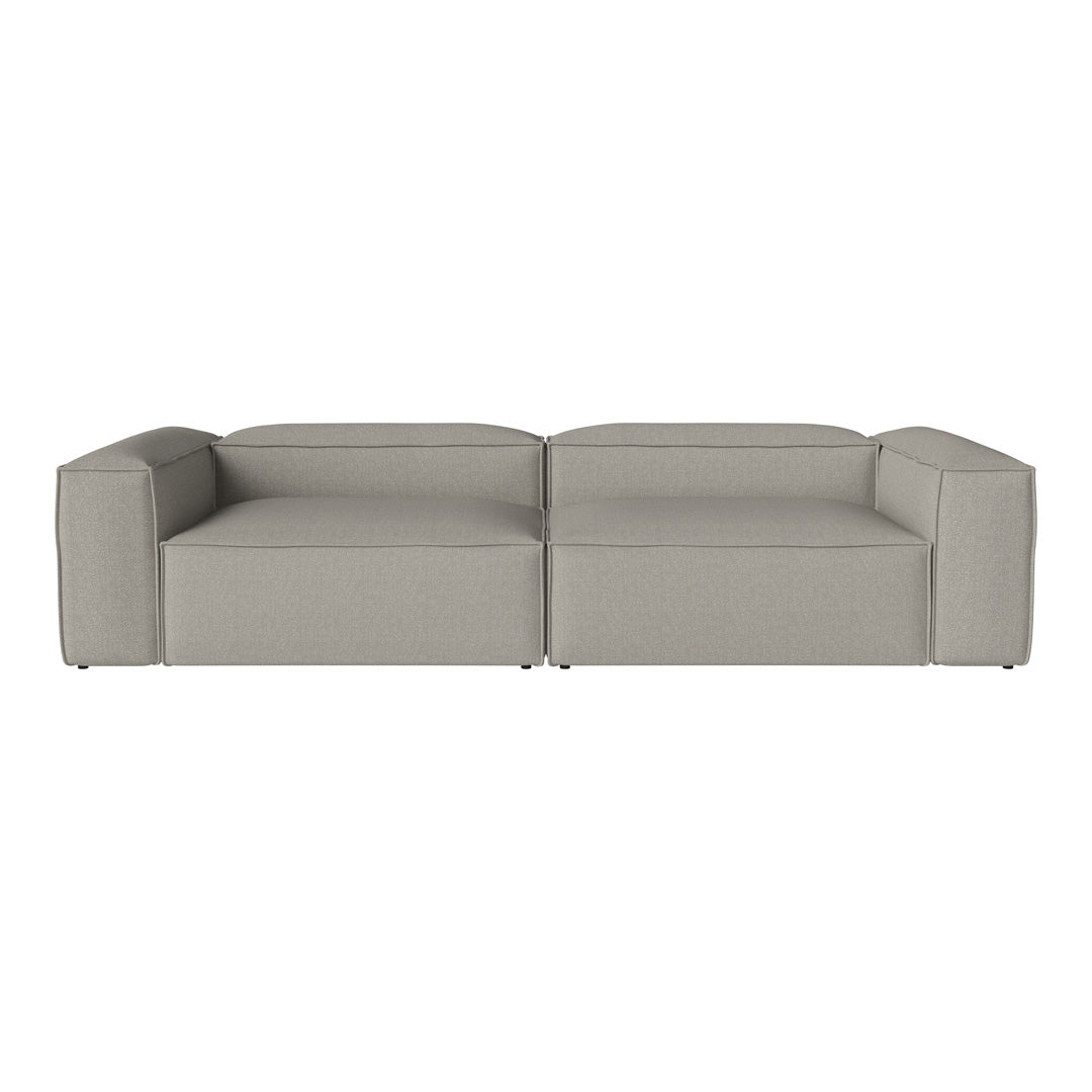 Light gray modular sofa with a smooth, minimalist design and no visible patterns. Perfect for modern interiors.