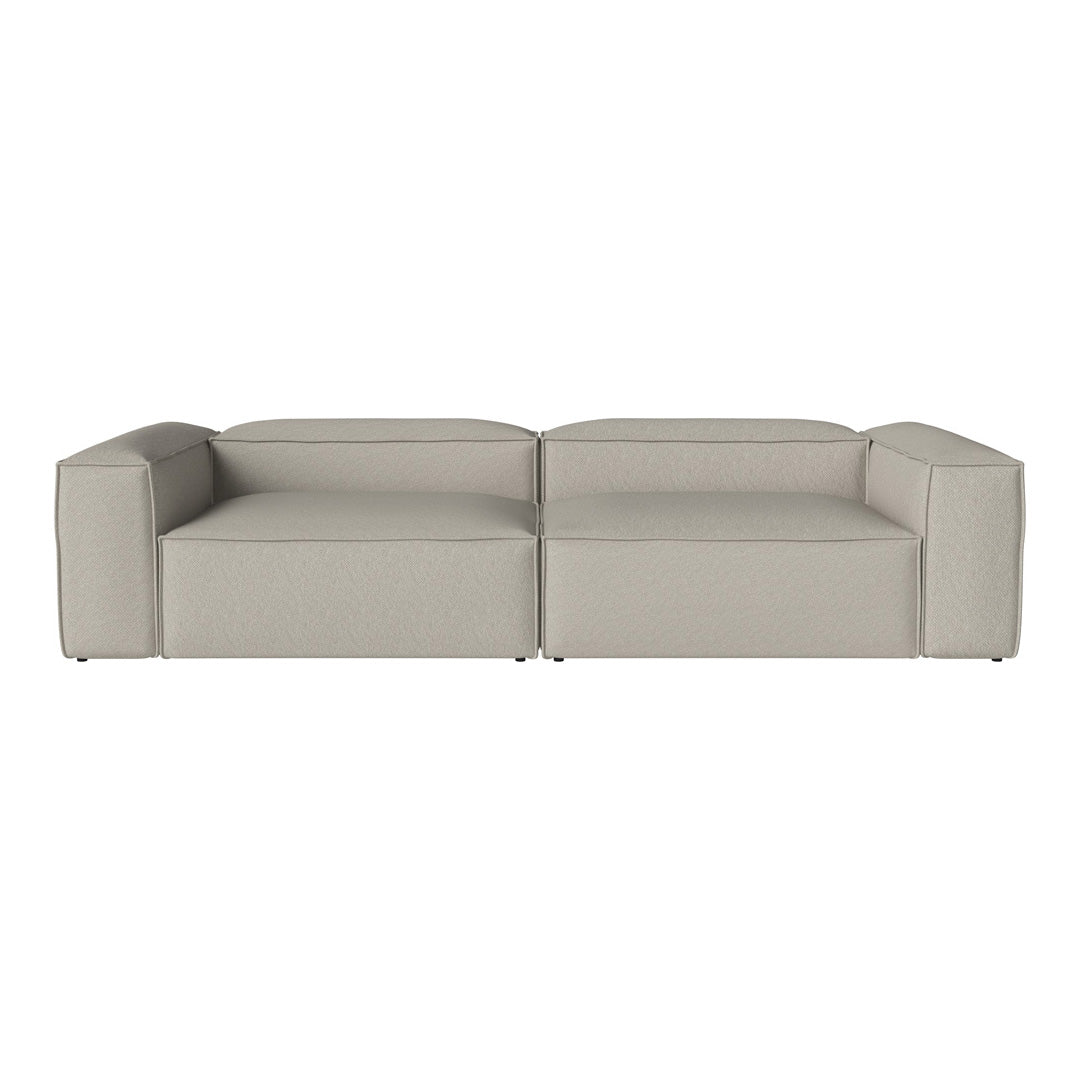 Light gray modern sectional sofa with clean lines and a minimalist design, perfect for any contemporary living space.