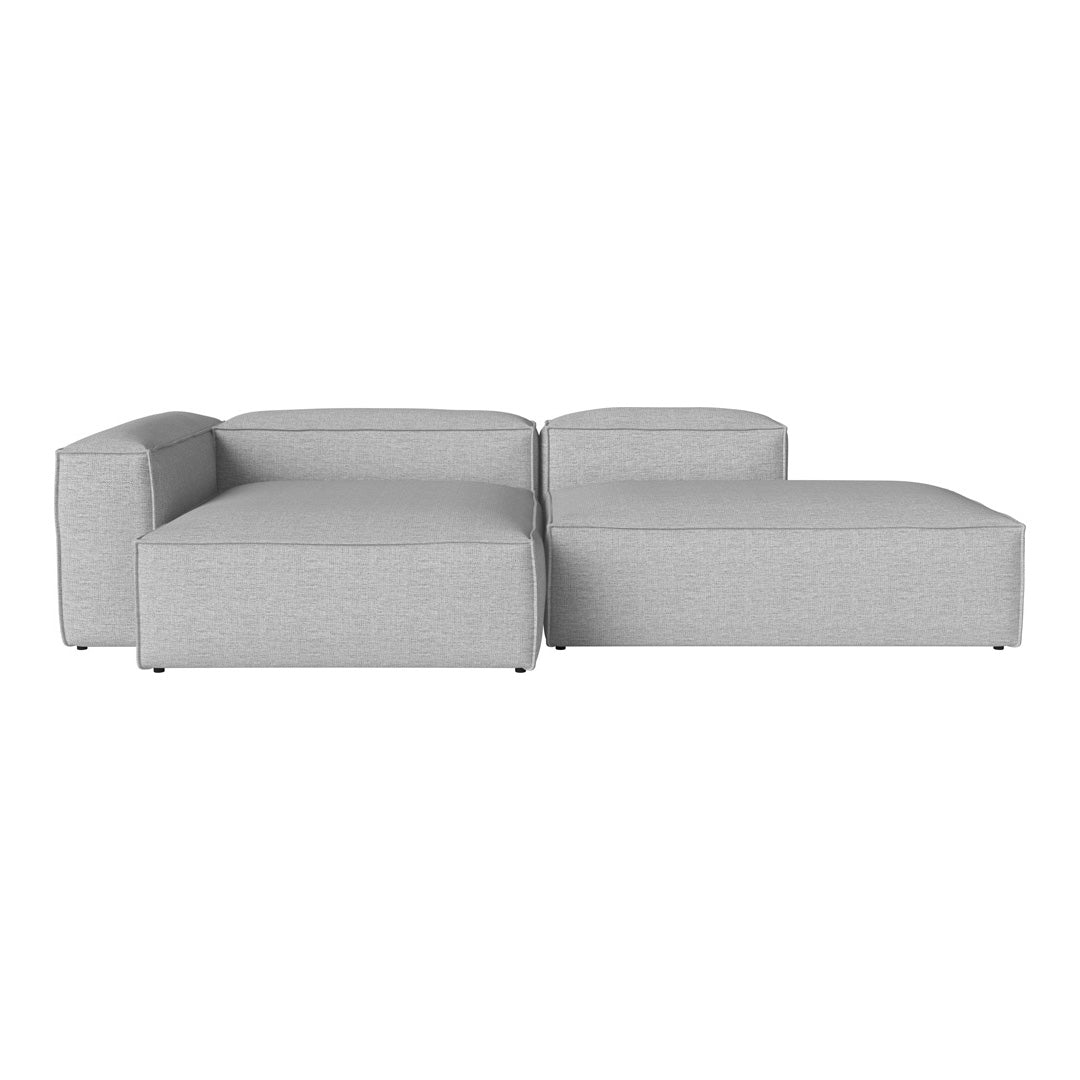 Light gray, modern sectional sofa with a sleek, minimalistic design and subtle fabric texture. Perfect for contemporary spaces.
