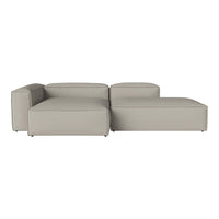 Light gray modern sectional sofa with smooth, minimalist design and no visible patterns. Perfect for contemporary decor.