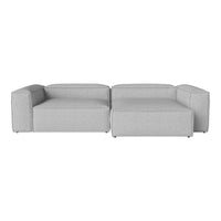 Modern gray sectional sofa with clean lines and a subtle texture, perfect for contemporary living spaces.