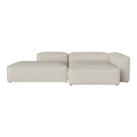 Modern beige sectional sofa with smooth, minimalistic design and no visible patterns. Ideal for contemporary decor.