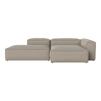 Beige modular sofa with a smooth texture and clean lines, featuring a contemporary design suitable for any living space.