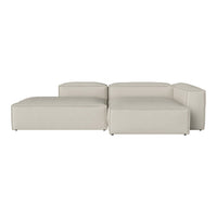 Beige modular sectional sofa with a contemporary design and smooth, clean lines. Versatile and stylish for any space.