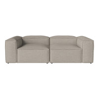 Light gray modular sofa with clean lines and a smooth textured fabric, ideal for modern living spaces.