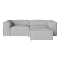 Light gray modular sofa with a contemporary, textured weave pattern and clean, modern lines.