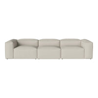 Light gray modular sofa with a minimalist design and smooth, clean lines, ideal for contemporary interiors.