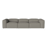 Stylish gray modular sofa with clean lines and smooth texture, perfect for modern living spaces.