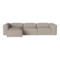 Light beige modular sofa with a sleek, contemporary design and smooth, clean lines. Perfect for modern interiors.