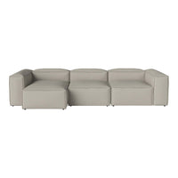 Light gray modular sofa with a sleek, minimalist design and smooth, textured upholstery. Perfect for modern decor.