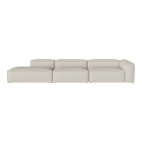 Stylish beige sectional sofa with a sleek, modern design and smooth, clean lines. Ideal for contemporary living spaces.