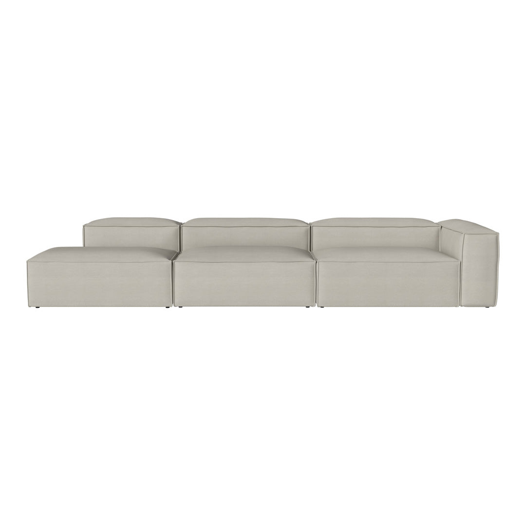 Light gray modular sofa with a smooth, modern design and no visible patterns. Perfect for contemporary spaces.