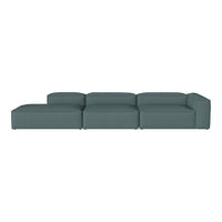 Teal modern sectional sofa with a sleek, minimalist design and no visible patterns. Perfect for contemporary decor.