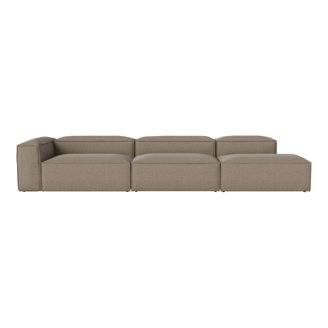 Taupe modular sofa with a sleek, minimalistic design and smooth, solid upholstery. Perfect for modern interiors.