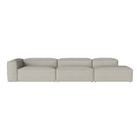 Light gray modular sofa with clean lines and minimalist design, perfect for modern living spaces.