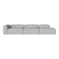 Light gray sectional sofa with a modern, minimalist design and subtle texture. Perfect for contemporary interiors.