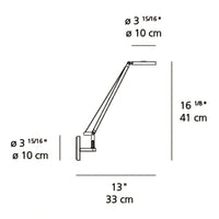 Sleek white desk lamp with a modern design and adjustable arm. Minimalist style complements any decor.