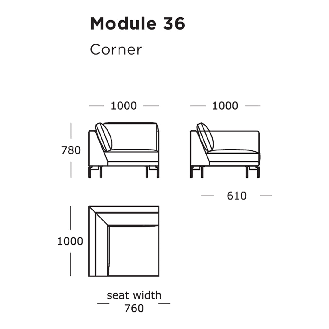 Edge V1 Modular Sofa (Modules 33-38)