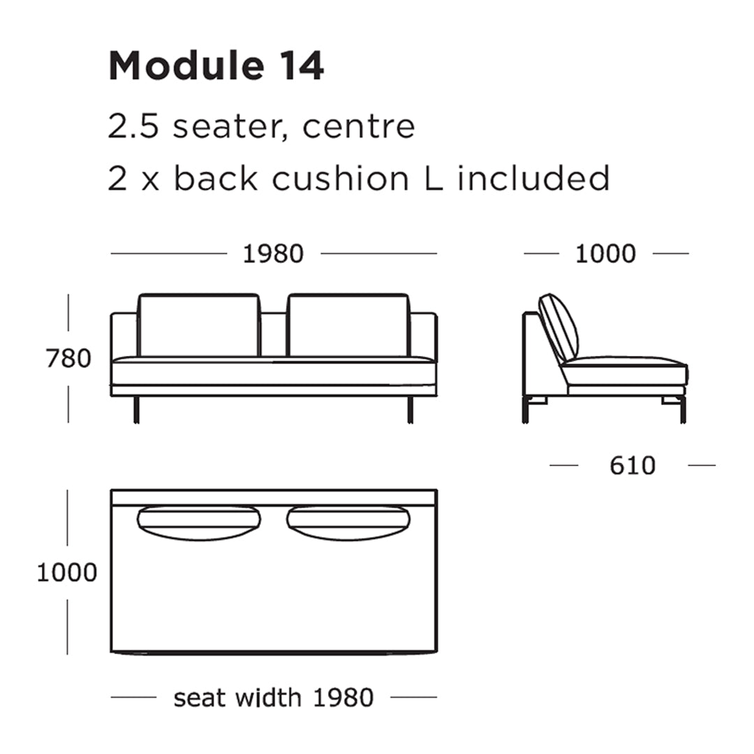 Edge V2 Modular Sofa (Modules 9-16)