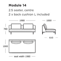 Edge V2 Modular Sofa (Modules 9-16)