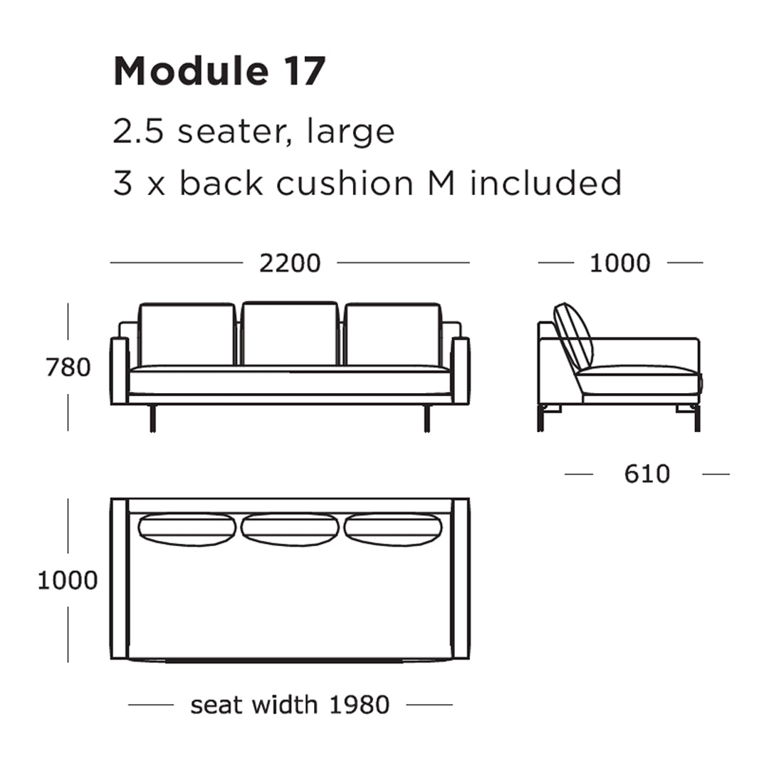 Edge V2 Modular Sofa (Modules 17-24)