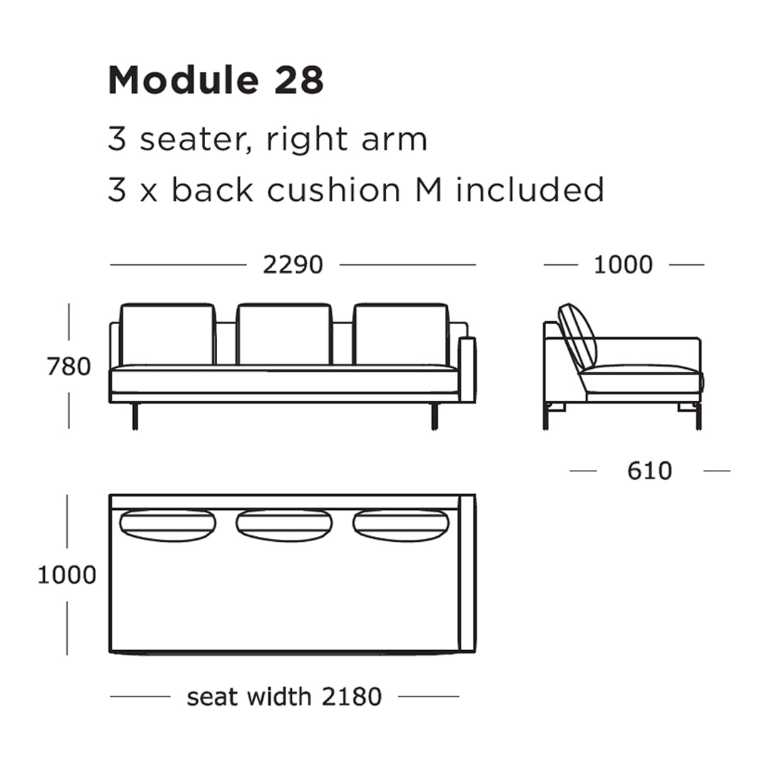 Edge V2 Modular Sofa (Modules 25-32)