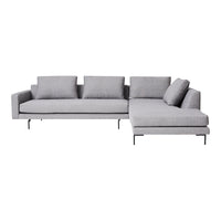 Modern gray sectional sofa with clean lines and subtle textures. Perfect for contemporary living spaces.