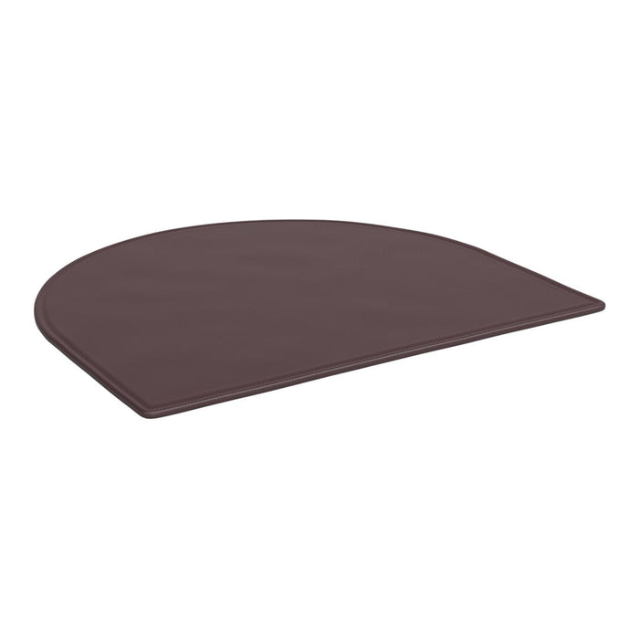 Brown rounded corner mat with a smooth texture and sleek design, perfect for any modern decor.