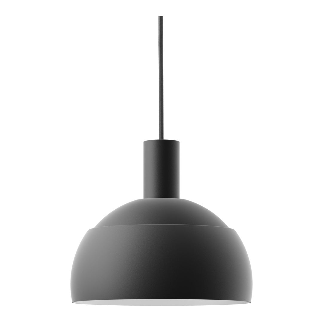 Black pendant lamp on a white background