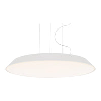 Sleek white pendant lamp with a smooth circular design and a modern matte finish, perfect for contemporary spaces.