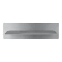 Sleek stainless steel shelf with a brushed finish, featuring a minimalist design and smooth surface.
