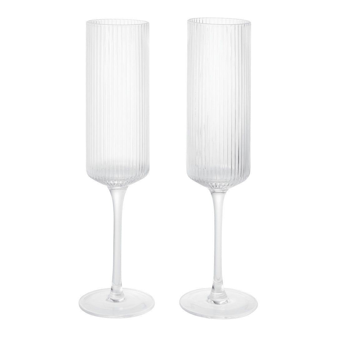 Ripple Champagne Flutes - Set of 2
