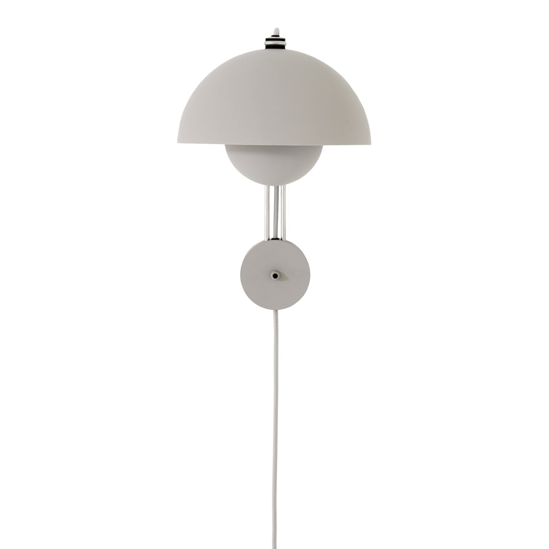 White dome wall lamp with sleek minimalist design and smooth finishes, perfect for modern decor styles.