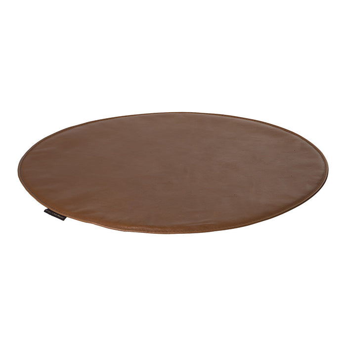 Brown oval mat with a smooth, solid pattern, perfect for home decor or kitchen use.