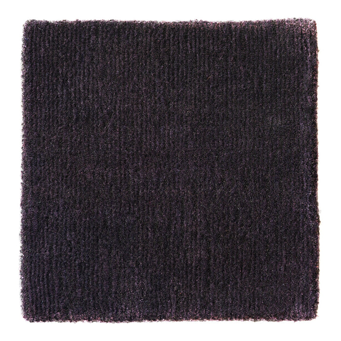 Dark charcoal gray square rug with a soft, textured pattern. Ideal for modern home decor.