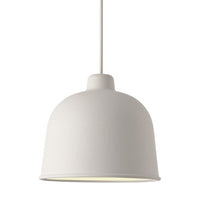 White pendant lamp with a smooth, minimalist design, perfect for modern decor. Simple and elegant, versatile lighting option.