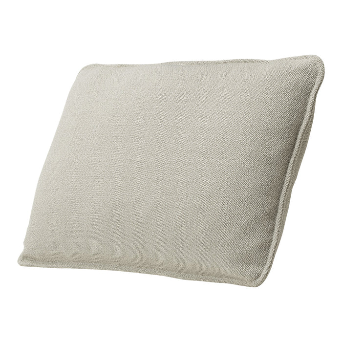 Light gray textured pillow with subtle weaving patterns, perfect for modern home decor.