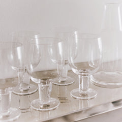 Glass Carafe Drinking Glasses - Set of 4