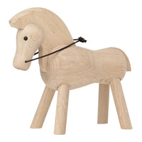 Natural wood-toned horse toy with smooth finish and subtle grain pattern. Ideal for imaginative play.