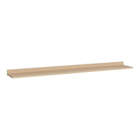 Natural wood shelf in light beige with a smooth, minimalist design, perfect for modern decor.