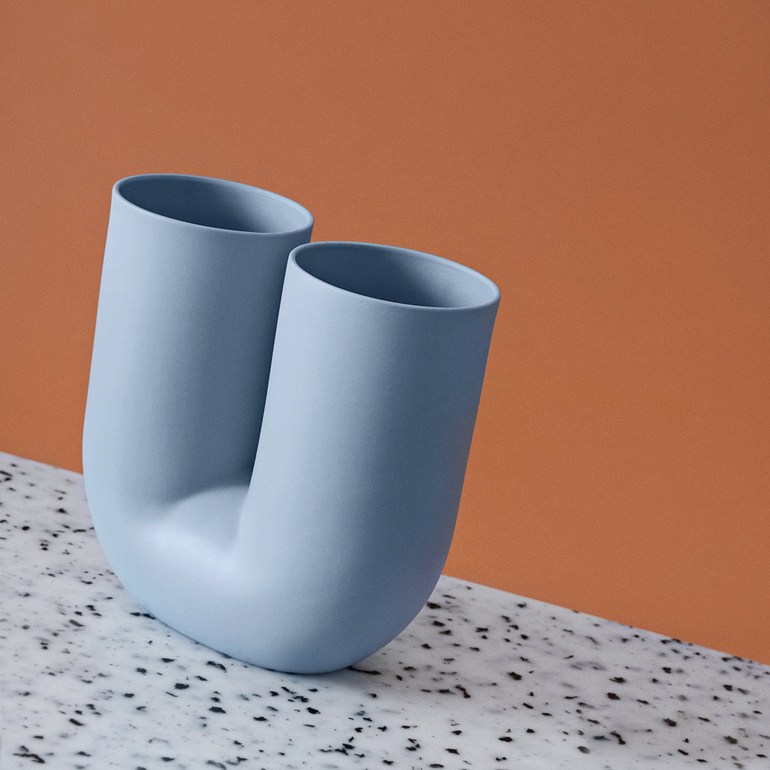 Kink Vase, Light Blue, Standard at Design Within Reach