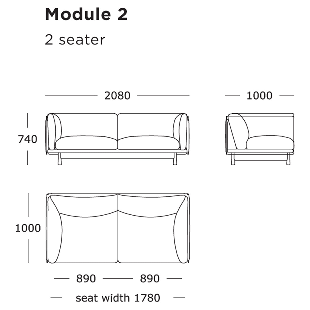 Kite Modular Sofa (Modules 1-4)