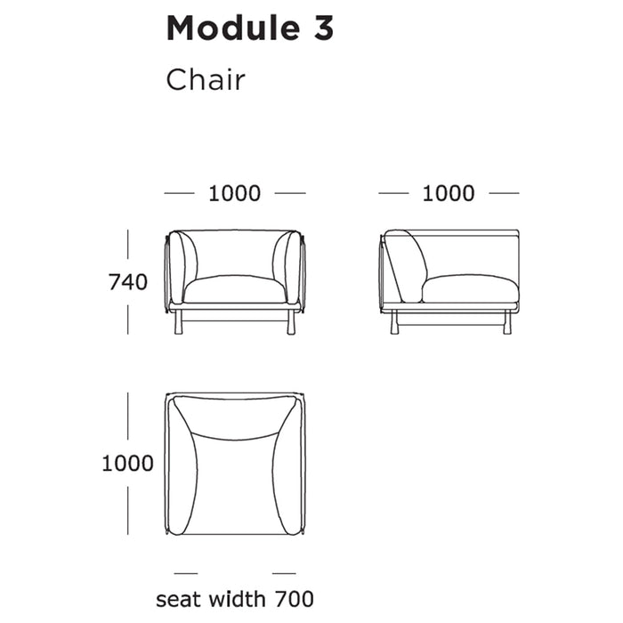 Minimalist chair design featuring clean lines and soft curves in a neutral color palette.
